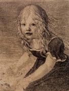 Karl friedrich schinkel Portrait of the Artist's Daughter, Marie oil